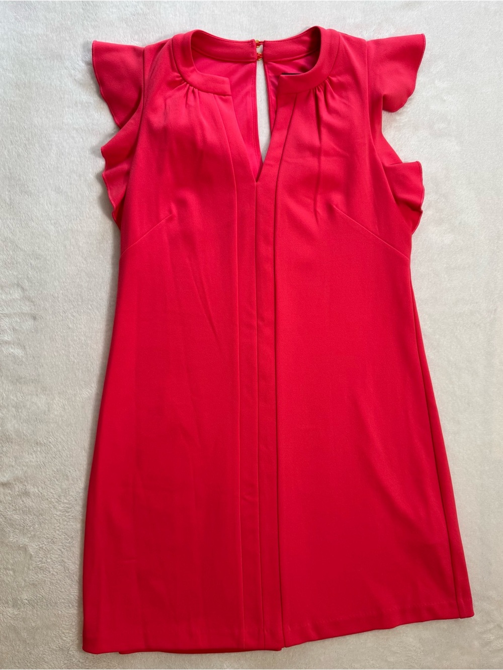 Vince Camuto Flutter Sleeve Shift Dress - Hot Pink